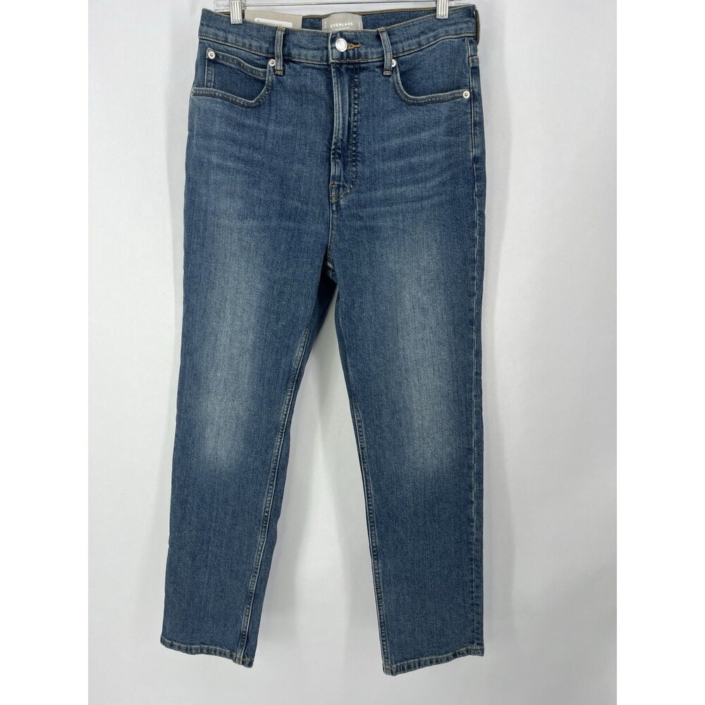 Everlane Women’s Way High Slim Jeans Straight Dark Wash Jeans Size 30 Short